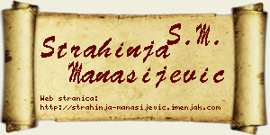 Strahinja Manasijević vizit kartica